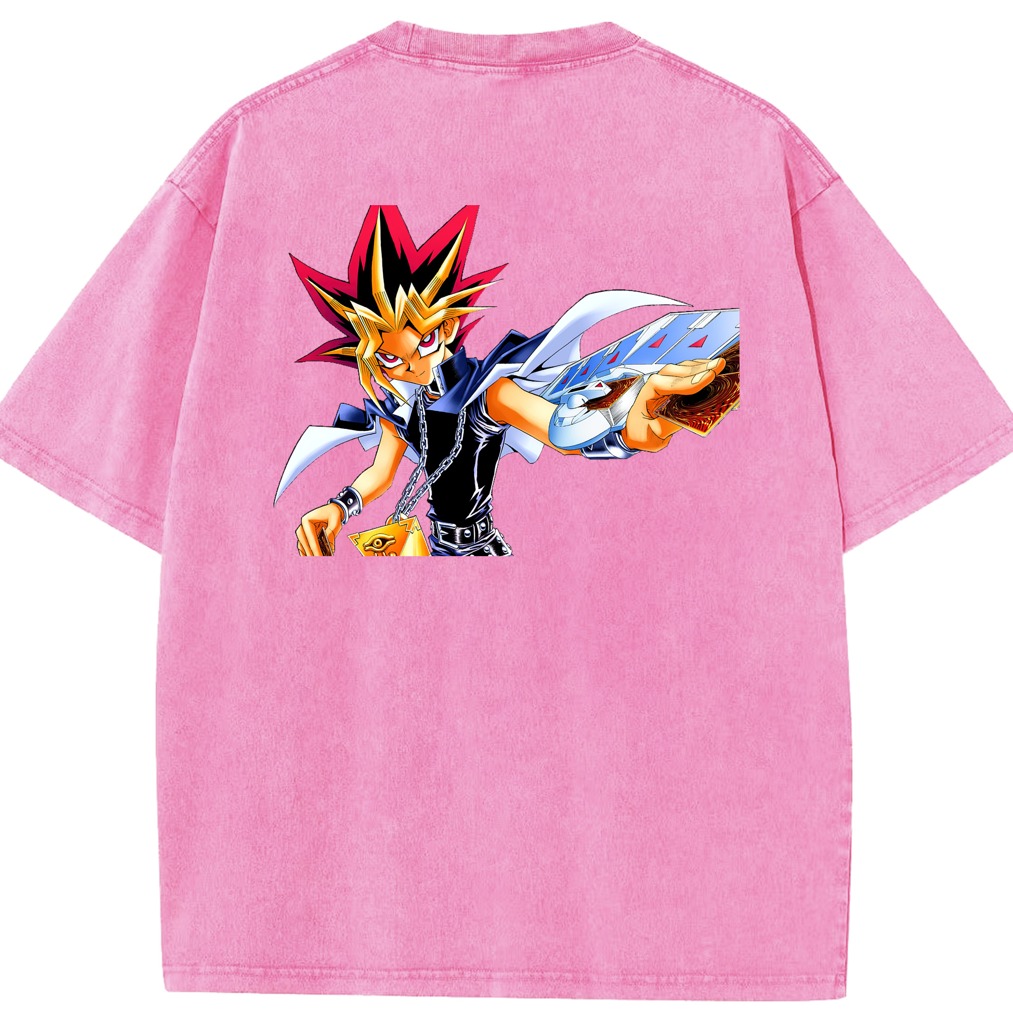 （画像用） 遊☆戯☆王 Yu-Gi-Oh! 綿100% ヴィンテージ風 半袖Tシャツ（背面プリント）